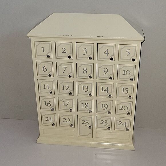 Restoration Hardware 25 day Wooden Advent Calendar - Picture 1 of 10
